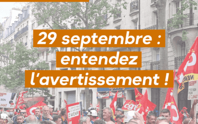 29 septembre: entendez l’avertissement !